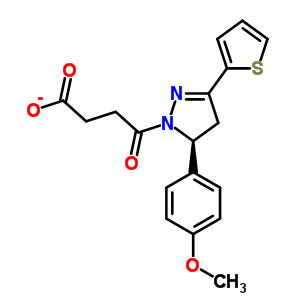 332390-97-3  4-[(5R)-5-(4-methoxyphenyl)-3-thiophen-2-yl-4,5-dihydro-1H-pyrazol-1-yl]-4-oxobutanoate