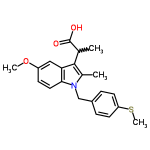 40738-05-4  2-{5-methoxy-2-methyl-1-[4-(methylsulfanyl)benzyl]-1H-indol-3-yl}propanoic acid