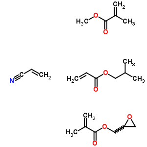 40795-82-2  isobutyl prop-2-enoate; methyl 2-methylprop-2-enoate; oxiran-2-ylmethyl 2-methylprop-2-enoate; prop-2-enenitrile