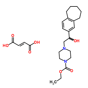 42882-67-7  ethyl 4-[2-hydroxy-2-(6,7,8,9-tetrahydro-5H-benzo[7]annulen-2-yl)ethyl]piperazine-1-carboxylate (2E)-but-2-enedioate (salt)