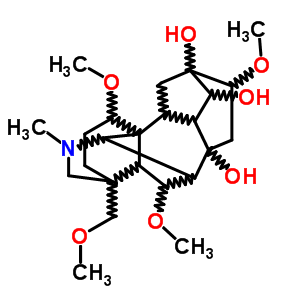 466-23-9  1,6,16-trimethoxy-4-(methoxymethyl)-20-methylaconitane-8,13,14-triol