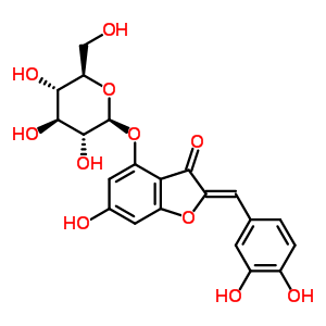 480-69-3  (2Z)-2-[(3,4-dihydroxyphenyl)methylidene]-6-hydroxy-3-oxo-2,3-dihydro-1-benzofuran-4-yl beta-D-glucopyranoside