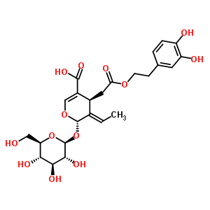 52077-55-1  (2S,3E,4S)-4-{2-[2-(3,4-dihydroxyphenyl)ethoxy]-2-oxoethyl}-3-ethylidene-2-(beta-D-glucopyranosyloxy)-3,4-dihydro-2H-pyran-5-carboxylic acid