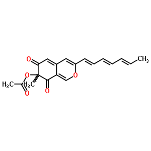 52329-26-7  3-[(1E,3E,5E)-hepta-1,3,5-trien-1-yl]-7-methyl-6,8-dioxo-7,8-dihydro-6H-isochromen-7-yl acetate