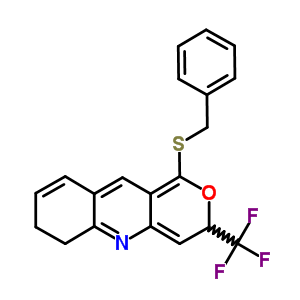 52833-87-1  1-(benzylsulfanyl)-3-(trifluoromethyl)-6,7-dihydro-3H-pyrano[4,3-b]quinoline
