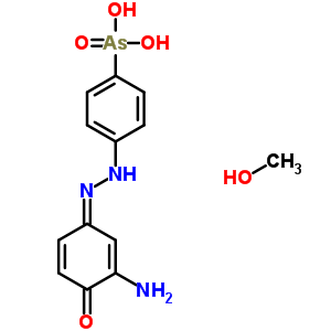 5434-42-4  {4-[(2Z)-2-(3-amino-4-oxocyclohexa-2,5-dien-1-ylidene)hydrazino]phenyl}arsonic acid - methanol (1:1)