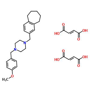 55037-69-9  1-(4-methoxybenzyl)-4-(6,7,8,9-tetrahydro-5H-benzo[7]annulen-2-ylmethyl)piperazine di[(2E)-but-2-enedioate]