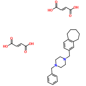 55037-75-7  1-benzyl-4-(6,7,8,9-tetrahydro-5H-benzo[7]annulen-2-ylmethyl)piperazine di[(2E)-but-2-enedioate]