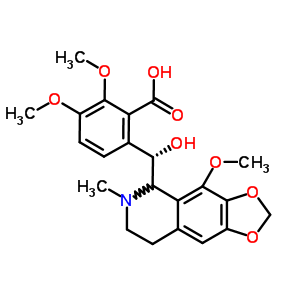 55836-07-2  6-[(S)-hydroxy(4-methoxy-6-methyl-5,6,7,8-tetrahydro[1,3]dioxolo[4,5-g]isoquinolin-5-yl)methyl]-2,3-dimethoxybenzoic acid