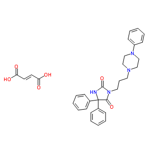 56079-60-8  5,5-diphenyl-3-[3-(4-phenylpiperazin-1-yl)propyl]imidazolidine-2,4-dione (2E)-but-2-enedioate