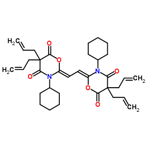 56714-19-3  (2Z,2'Z)-2,2'-(1Z,2Z)-ethane-1,2-diylidenebis(3-cyclohexyl-5,5-diprop-2-en-1-yl-1,3-oxazinane-4,6-dione)