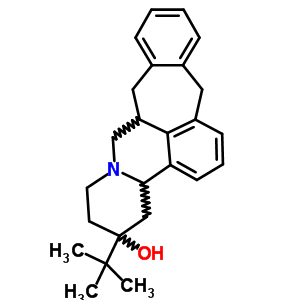 58371-68-9  5-tert-butyl-4,5,6,7,9,9a,10,15-octahydro-3bH-benzo[5,6]cyclohepta[1,2,3-de]pyrido[2,1-a]isoquinolin-5-ol