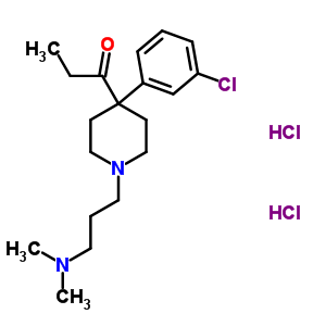 59173-23-8  1-{4-(3-chlorophenyl)-1-[3-(dimethylamino)propyl]piperidin-4-yl}propan-1-one dihydrochloride