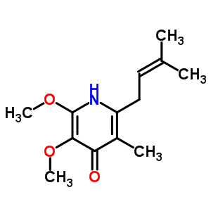 60945-21-3  2,3-dimethoxy-5-methyl-6-(3-methylbut-2-en-1-yl)pyridin-4(1H)-one