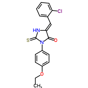 62468-58-0  (5Z)-5-[(2-chlorophenyl)methylidene]-3-(4-ethoxyphenyl)-2-thioxoimidazolidin-4-one