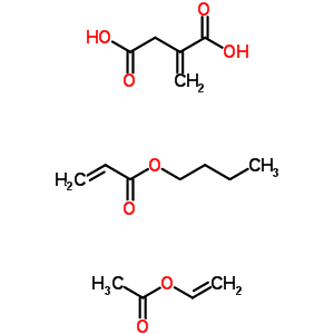 63450-13-5  butyl prop-2-enoate; 2-methylenebutanedioic acid; vinyl acetate