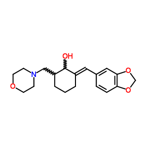 69920-34-9  (2E)-2-(1,3-benzodioxol-5-ylmethylidene)-6-(morpholin-4-ylmethyl)cyclohexanol