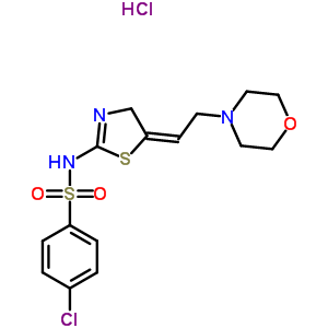 71933-32-9  4-chloro-N-[(5E)-5-(2-morpholin-4-ylethylidene)-4,5-dihydro-1,3-thiazol-2-yl]benzenesulfonamide hydrochloride