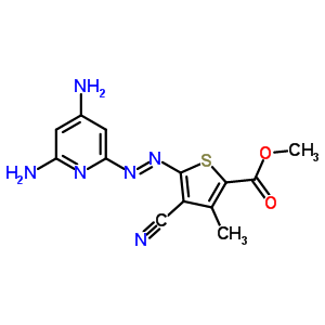 72121-80-3  methyl 4-cyano-5-[(E)-(4,6-diaminopyridin-2-yl)diazenyl]-3-methylthiophene-2-carboxylate
