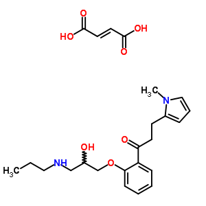 98696-67-4  1-{2-[2-hydroxy-3-(propylamino)propoxy]phenyl}-3-(1-methyl-1H-pyrrol-2-yl)propan-1-one (2E)-but-2-enedioate (salt)