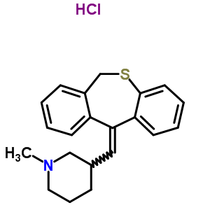 102071-13-6  3-[(E)-dibenzo[b,e]thiepin-11(6H)-ylidenemethyl]-1-methylpiperidine hydrochloride