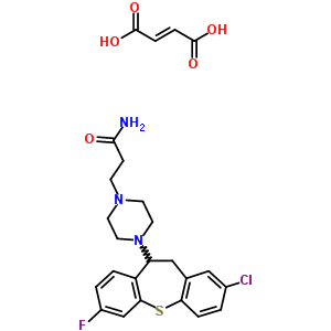 105419-52-1  3-[4-(2-chloro-7-fluoro-10,11-dihydrodibenzo[b,f]thiepin-10-yl)piperazin-1-yl]propanamide (2E)-but-2-enedioate