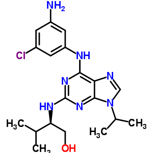 220792-57-4  (2R)-2-({6-[(3-amino-5-chloorfenyl)amino]-9-(1-methylethyl)-9H-purine-2-yl}amino)-3-methylbutaan-1-ol