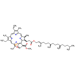 22309-13-3;39391-40-7  magnesium 9-ethenyl-14-ethyl-21-(methoxycarbonyl)-4,8,13,18-tetramethyl-3-(3-oxo-3-{[(2E)-3,7,11,15-tetramethylhexadec-2-en-1-yl]oxy}propyl)-23,25-didehydro-4,21-dihydro-3H-phorbin-23-id-20-olate