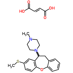 25558-85-4  1-methyl-4-[8-(methylsulfanyl)-10,11-dihydrodibenzo[b,f]oxepin-10-yl]piperazine (2E)-but-2-enedioate