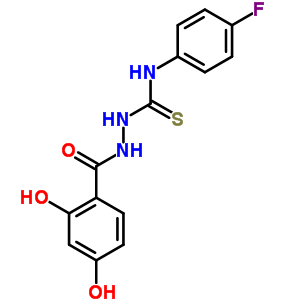 343-68-0  2-[(2,4-dihydroxyphenyl)carbonyl]-N-(4-fluorophenyl)hydrazinecarbothioamide