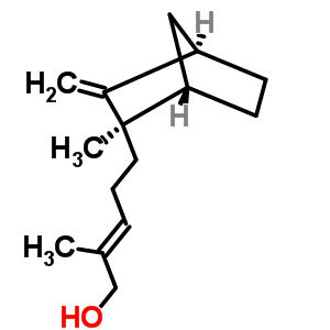 37172-32-0  (2E)-2-methyl-5-[(1S,2R,4R)-2-methyl-3-methylidenebicyclo[2.2.1]hept-2-yl]pent-2-en-1-ol