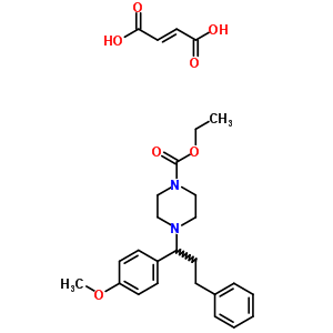 40028-22-6  ethyl 4-[1-(4-methoxyphenyl)-3-phenylpropyl]piperazine-1-carboxylate (2E)-but-2-enedioate