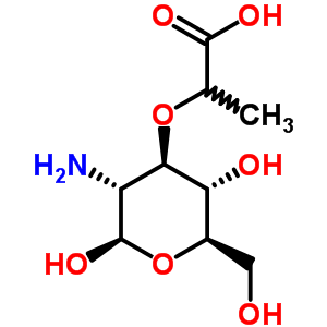 484-57-1  2-amino-3-O-(1-carboxyethyl)-2-deoxy-beta-D-glucopyranose