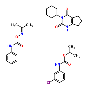 50934-69-5  3-cyclohexyl-1,5,6,7-tetrahydrocyclopenta[e]pyrimidine-2,4-dione; isopropyl N-(3-chlorophenyl)carbamate; (isopropylideneamino) N-phenylcarbamate