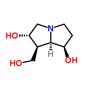 520-61-6  (1R,6S,7S,7aR)-7-(hydroxymethyl)hexahydro-1H-pyrrolizine-1,6-diol