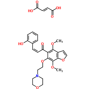 52171-43-4  (2Z)-1-[4,7-dimethoxy-6-(2-morpholin-4-ylethoxy)-1-benzofuran-5-yl]-3-(2-hydroxyphenyl)prop-2-en-1-one (2E)-but-2-enedioate (salt)