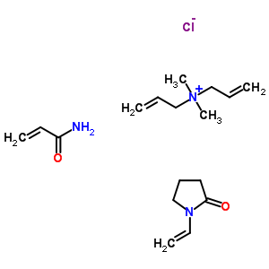 54958-18-8  diallyl-dimethyl-ammonium; prop-2-enamide; 1-vinylpyrrolidin-2-one; chloride