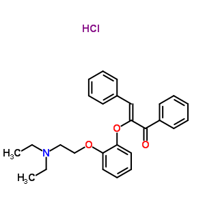 57150-81-9  (2Z)-2-{2-[2-(diethylamino)ethoxy]phenoxy}-1,3-diphenylprop-2-en-1-one hydrochloride