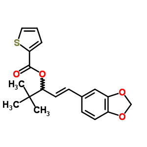 58344-24-4  (2E)-3-(1,3-benzodioxol-5-yl)-1-tert-butylprop-2-en-1-yl thiophene-2-carboxylate