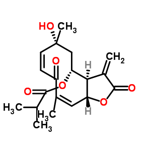 59979-56-5  (3aR,4R,6R,7Z,10Z,11aR)-6-hydroxy-6,10-dimethyl-3-methylidene-2,9-dioxo-2,3,3a,4,5,6,9,11a-octahydrocyclodeca[b]furan-4-yl 2-methylpropanoate