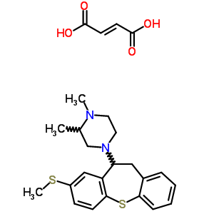 61015-13-2  1,2-dimethyl-4-[8-(methylsulfanyl)-10,11-dihydrodibenzo[b,f]thiepin-10-yl]piperazine (2E)-but-2-enedioate