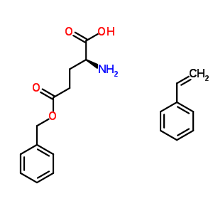 64091-22-1  (2S)-2-amino-5-(benzyloxy)-5-oxopentanoic acid - ethenylbenzene (1:1) (non-preferred name)