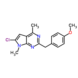 71483-23-3  6-chloro-2-(4-methoxybenzyl)-4,7-dimethyl-7H-pyrrolo[2,3-d]pyrimidine