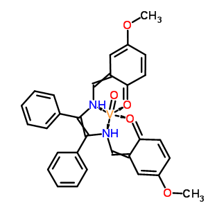 7238-54-2  6,6'-[(1,2-diphenylethene-1,2-diyl)bis(iminomethylylidene)]bis(4-methoxycyclohexa-2,4-dien-1-one) - oxovanadium (1:1)