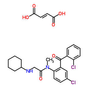 75615-98-4  N-{4-chloro-2-[(2-chlorophenyl)carbonyl]phenyl}-N~2~-cyclohexyl-N-methylglycinamide (2E)-but-2-enedioate