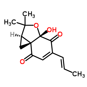 81407-76-3  (1aR,3aS,7aS)-3a-hydroxy-2,2-dimethyl-5-[(1E)-prop-1-en-1-yl]-1a,2-dihydro-1H,3aH-cyclopropa[c][1]benzofuran-4,7-dione