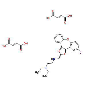84646-88-8  N'-[(5-chloro-3a,12b-dihydrodibenzo[b,f][1,3]dioxolo[4,5-d]oxepin-2-yl)methyl]-N,N-diethylethane-1,2-diamine di[(2E)-but-2-enedioate]