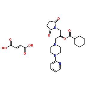 84916-34-7  2-(2,5-dioxopyrrolidin-1-yl)-1-[(4-pyridin-2-ylpiperazin-1-yl)methyl]ethyl cyclohexanecarboxylate (2E)-but-2-enedioate