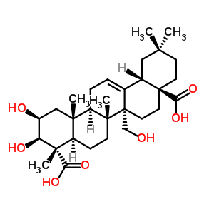 2163-40-8  (2beta,3beta)-2,3,27-trihydroxyolean-12-ene-23,28-dioic acid