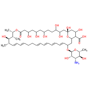 34786-70-4  (1S,15S,16R,17R,18S,19E,21E,25E,27E,29E,31E)-33-[(3-amino-3,6-dideoxy-alpha-D-mannopyranosyl)oxy]-1,3,4,7,9,11,17,37-octahydroxy-15,16,18-trimethyl-13-oxo-14,39-dioxabicyclo[33.3.1]nonatriaconta-19,21,25,27,29,31-hexaene-36-carboxylic acid